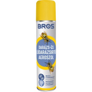Sárga spray doboz nyomtatással a darázsirtáshoz.