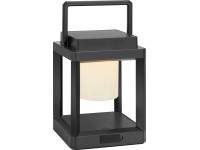 Napelemes LED-lámpás fekete szögletes 13,5 cm x 13,5 cm x 18 cm