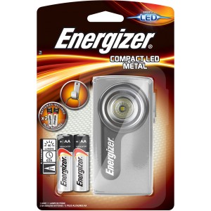 Energizer Compact LED fém zseblámpa, 40 lumen, elemekkel.