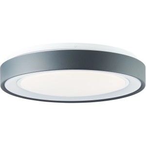 Okos LED mennyezeti lámpa Tessy, Ø 39 cm, fehér/antracit, dimmelhető RGB széllel.