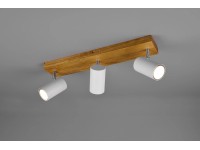 TRIO Marley Szpot 3xGu10 Színe Fa/fehér 44 cm x 9 cm x 16 cm