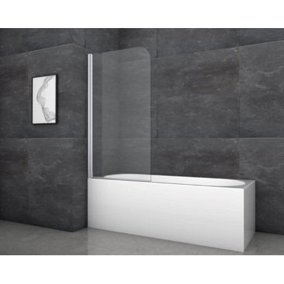 Aurlane Silver Classic kádparaván 80 cm x 140 cm krómszínű 1 szárnyú