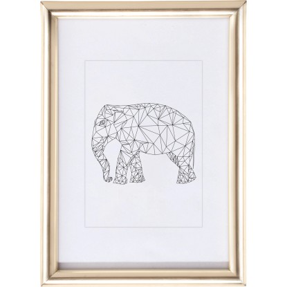 OBI műanyag keret 10 cm x 15 cm arany