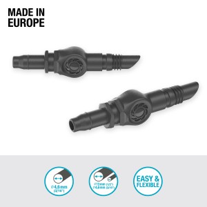 Gardena csatlakozó 4,6 mm (3/16") Micro-Drip rendszerekhez, 10 darabos készlet a bővítéshez.