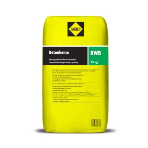 SAKRET Betonkence BWB 25kg, beton simító falra és padlóra, sárga zsák.