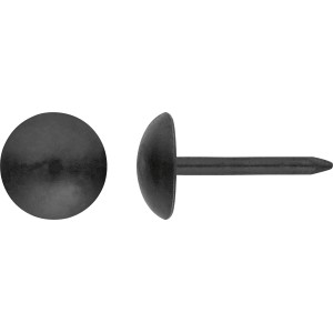 Fekete LUX kárpitos szeg, 9 mm, horganyzott, 40 darabos készlet bútorkárpitozáshoz.