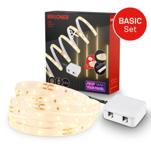 Briloner LED szalag indítókészlet panelekhez, 2,6 m, meleg fehér, transzformátorral és kapcsolóval.