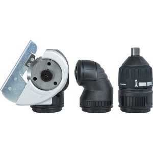 Akkus csavarhúzó tartozékok: Excenteres, szögletes, fúrótokmány LUX-TOOLS ABS-3,6Li C Solo-hoz.