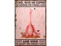 Retro-Gift nagy táblakép - Coffee and Wine 27 cm x 39 cm Retro-Gift nagy táblakép - Coffee and Wine 27 cm x 39 cm