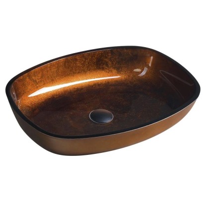 Sapho BEAUTY KVAORE üvegmosdó 54 cm x 39,5 cm réz