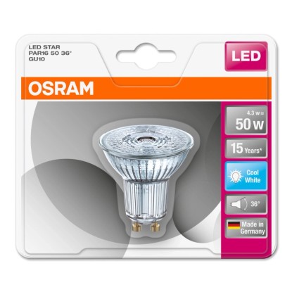 Osram Star LED PAR16 izzó GU10 4,3 W hidegfehér