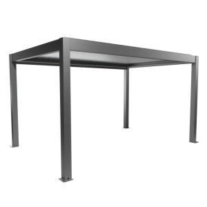 Biohort Pergola 4,5x3 m kvarc-ezüst színben: Modern teraszfedés lamellákkal.