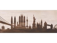 Zalakerámia dekor Petrol city bézs 2 cm x 20 cm x 50 cm