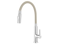 Zumba Slim 2F - konyhai csaptelep flexibilis kifolyócsővel bézs