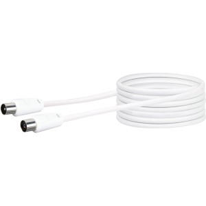 Fehér Schwaiger antenna kábel, 10 m, IEC csatlakozóval audio & video eszközökhöz.