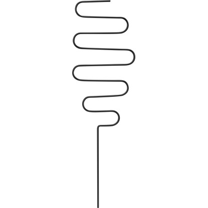 Növénykaró 3-es forma fém 10 cm x 0,3 cm x 34 cm fekete