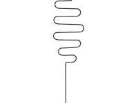 Növénykaró 3-es forma fém 10 cm x 0,3 cm x 34 cm fekete Növénykaró 3-es forma fém 10 cm x 0,3 cm x 34 cm fekete