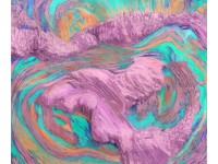 Komar fátyoltapéta Sunset Island 300 cm x 250 cm türkiz