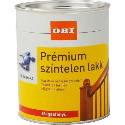 OBI Premium színtelen lakk átlátszó magasfényű 750 ml