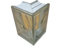 Üvegtégla Wave hullámos sarok 132 mm x 190 mm x 80 mm