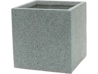 Revens virágedény durva felületű 29 cm x 30 cm x 30 cm világosszürke