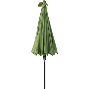 Zárt, lime színű Limon napernyő Ø 270 cm kurblival és alumínium rúddal.