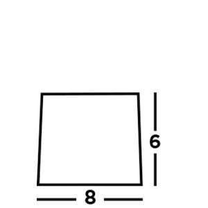 Vázlat egy t.b.t. süllyeszthető lámpáról méretekkel (6x8).