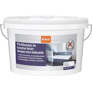 Vödör fehér diszperziós festék konyhába és fürdőszobába, nedvességálló.