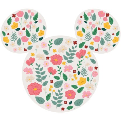 Komar vlies fotótapéta öntapadós Mickey Head Wildflowers 127 cm x 127 cm