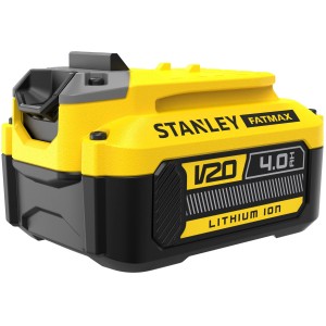 Stanley Fatmax V20 18V/4Ah akkumulátor elektromos szerszámokhoz, sárga/fekete.