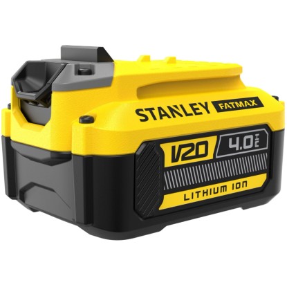 Stanley Fatmax V20 18V/4Ah akkumulátor elektromos szerszámokhoz, sárga/fekete.