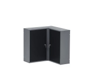 Küpper sarok faliszekrény 2 ajtós 4 polccal 60 x 60 x 20 cm fekete-világosszürke Küpper sarok faliszekrény 2 ajtós 4 polccal 60 x 60 x 20 cm fekete-világosszürke