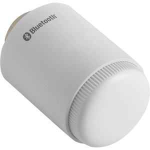 Fehér TRV-607 elektromos radiátor termosztát Bluetooth funkcióval.