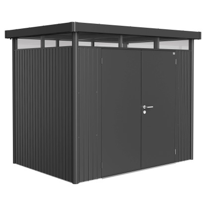 Biohort fém szer.ház HighLine kétszárnyú ajtó sötétszürke-metál 4,6 nm 275x195cm