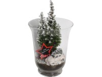 Karácsonyi kompozíció hamisciprussal cserépátmérő: kb. 23 cm