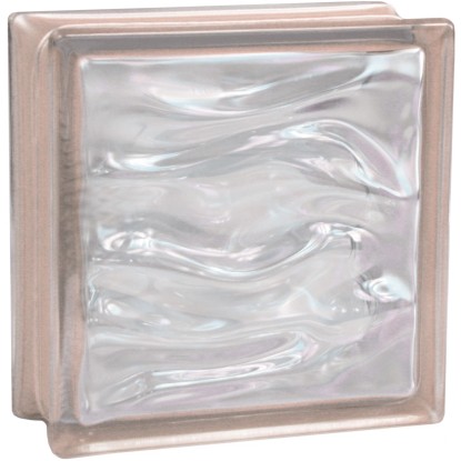 BM Aqua Reflex üvegtégla 19 cm x 19 cm x 8 cm rózsaszín