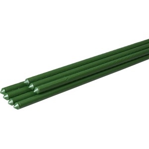 Zöld növénytartó, 150 cm, virágágyásban lévő növényekhez, a földbe szúrható.