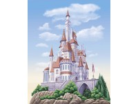 Komar nemszőtt fotótapéta Disney Princess Belle Castle többszínű