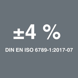 A Wera nyomatékkulcs pontossága: ±4% a DIN EN ISO 6789-1:2017-07 szabvány szerint