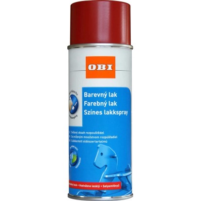 OBI lakkspray vizes bázisú színes selyemfényű tűzpiros 400 ml