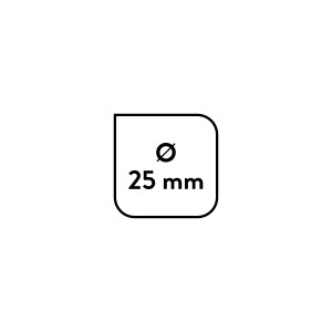 Szimbólum zuhanytartóhoz Ø 25 mm-es méretben, zuhanykiegészítőkhöz alkalmas.