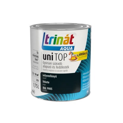 Trinát Aqua Unitop zománcfesték fekete 0,75 l