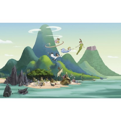 Komar nemszőtt fotótapéta Disney Peter Pan And the Lost Boys zöld