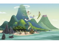Komar nemszőtt fotótapéta Disney Peter Pan And the Lost Boys zöld