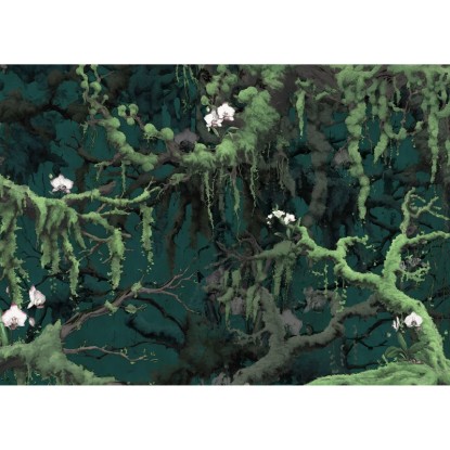 Komar fátyoltapéta Orch-Idee 350 cm x 250 cm zöld