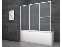 Aurlane Comfort kádparaván 166,4 cm x 140 cm krómszínű 3 szárnyú Aurlane Comfort kádparaván 166,4 cm x 140 cm krómszínű 3 szárnyú