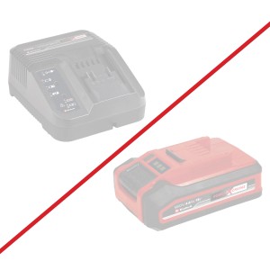 Einhell Power X-Change akkumulátor és töltő fű- és cserjévágóhoz.