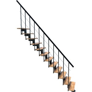 Minka Comfort Top csigalépcső, bükk/fekete, 312 cm-ig.