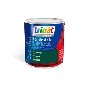 Trinát sötétzöld fémvédő lakk 0,75l-es kiszerelésben.