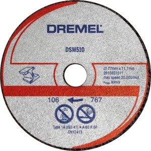 Dremel DSM510 vágókorong fémhez és műanyaghoz, tartozék miniatűr szerszámokhoz.